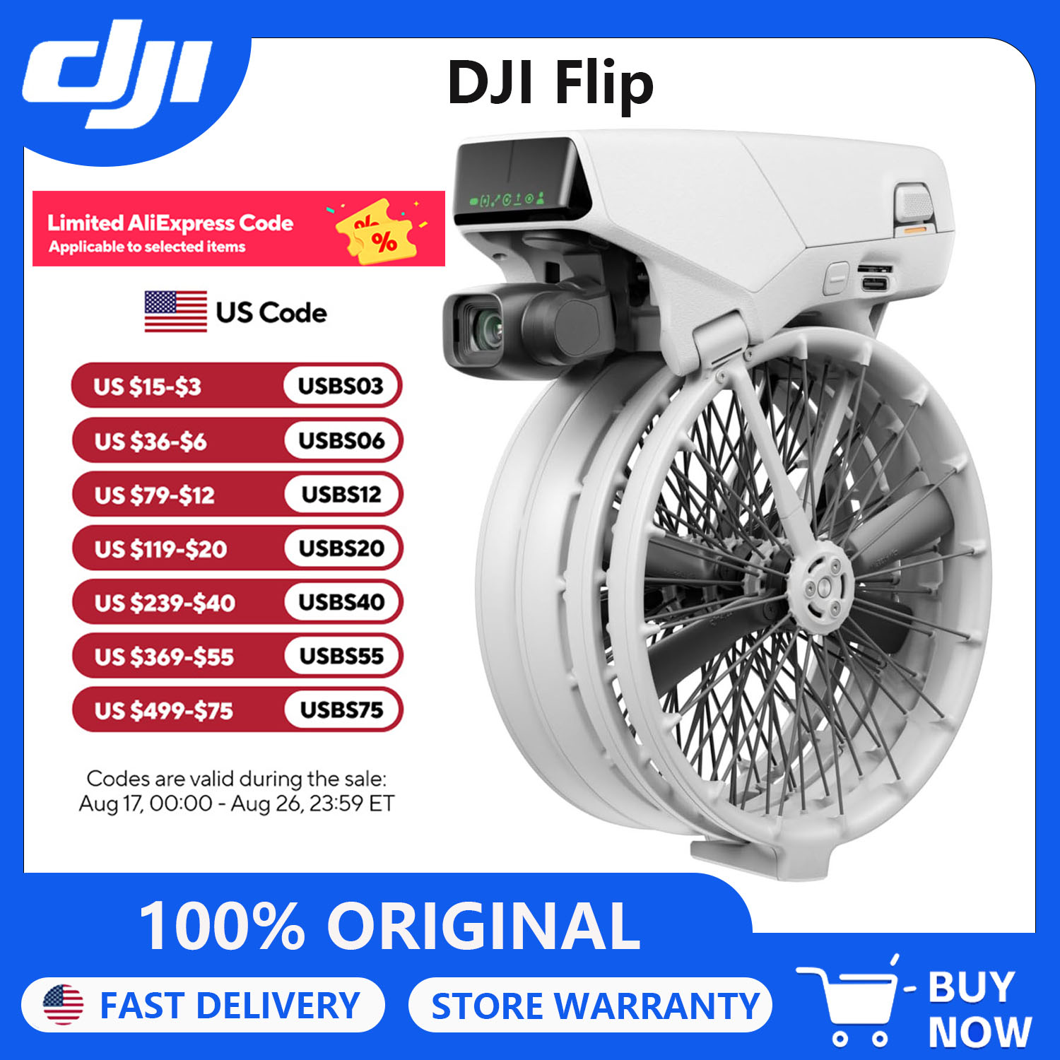 Drone Gimbal 3 Axis - Refurbished DJI Drones Flip Fly With